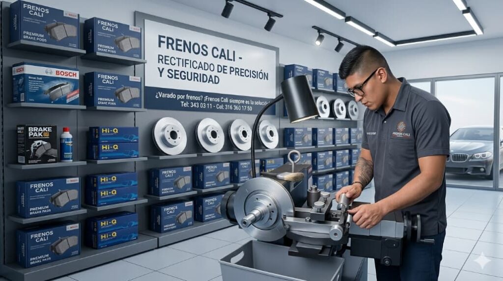 Rectificación de discos de freno en Cali — mecanizado de precisión Frenos Cali